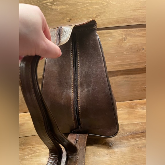 Brown Faux Leather Backpack Purse - Picture 5 of 16